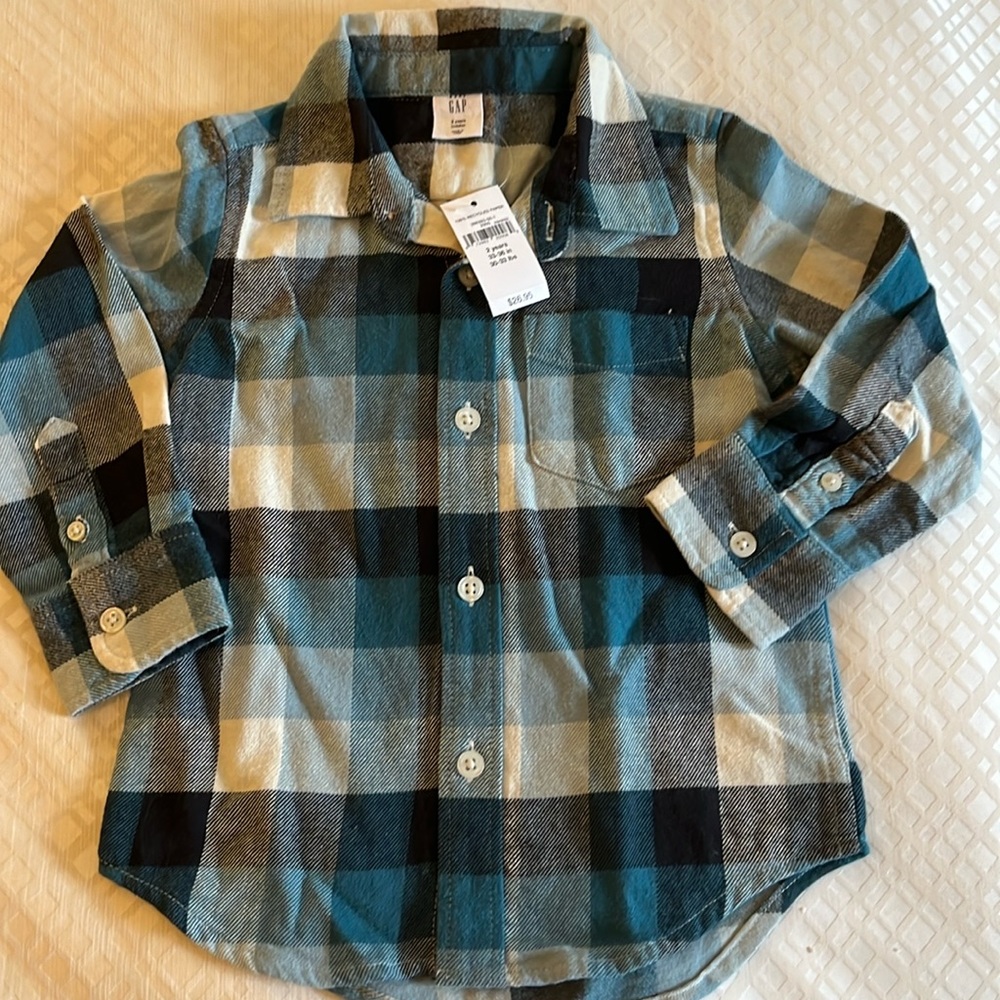 NWT baby gap flannel shirt